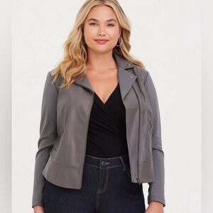 Torrid Fab Mix Moto Jacket Size 2 (18-20)